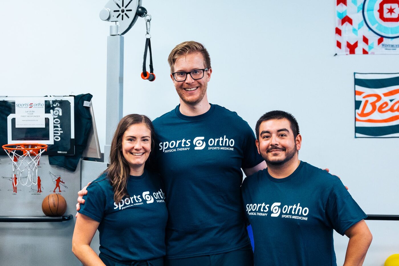 The Sports & Ortho Sauganash team at the clinic