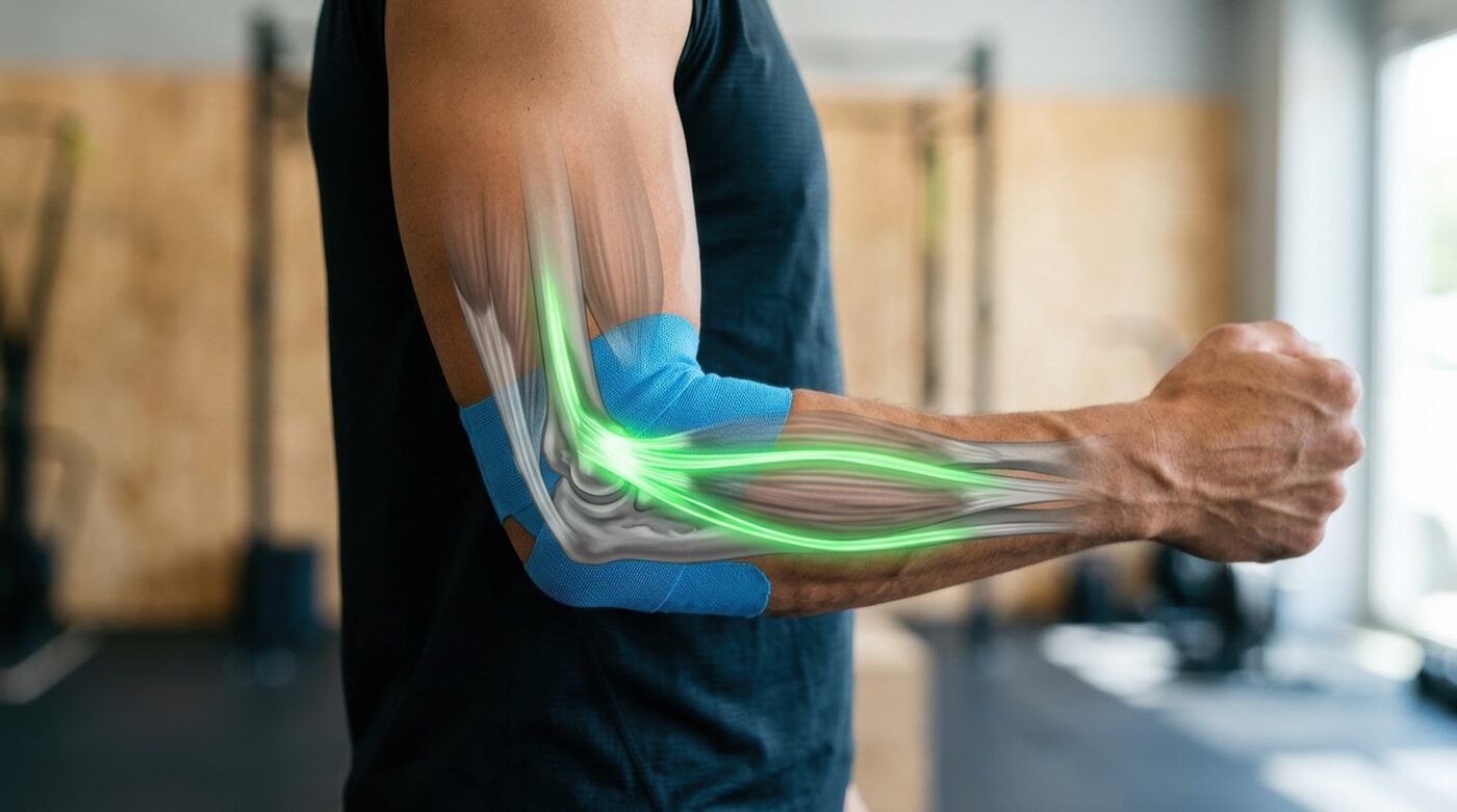 A throwing athlete training on the field after arm-care rehab